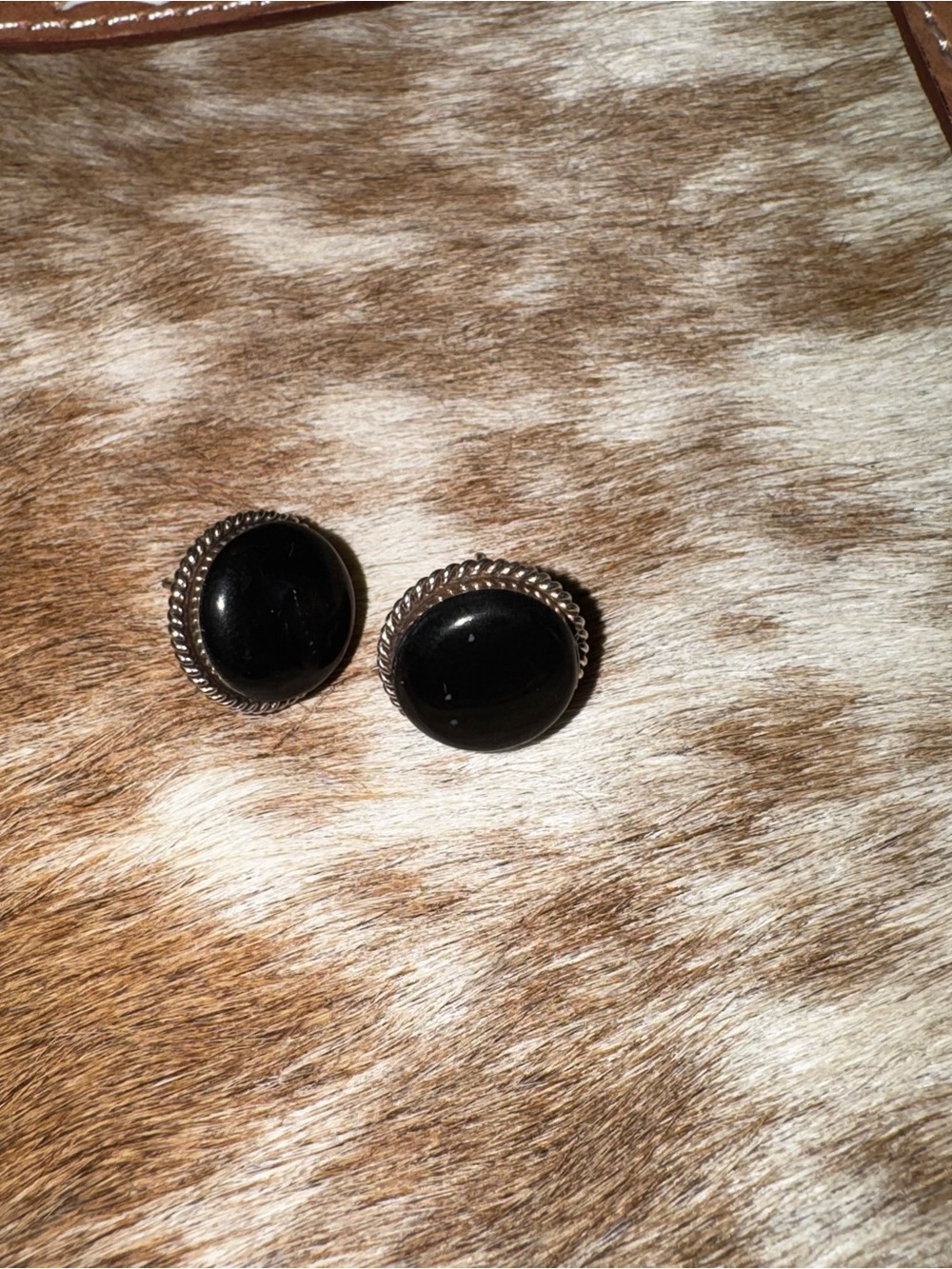 Black Onyx Sterling Studs